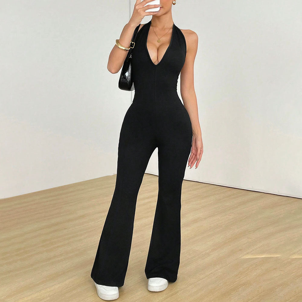 Hollow Back Fitting Romper