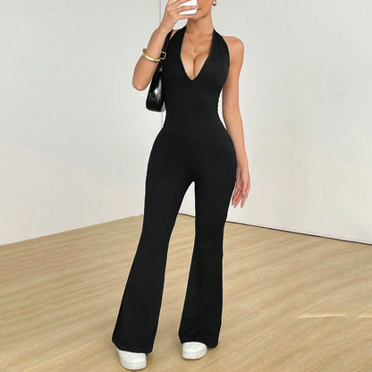 Hollow Back Fitting Romper