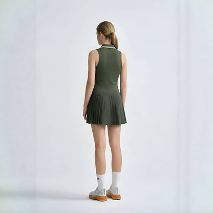 Fashionable Mesh Back Sport Dress with Built-in Shorts