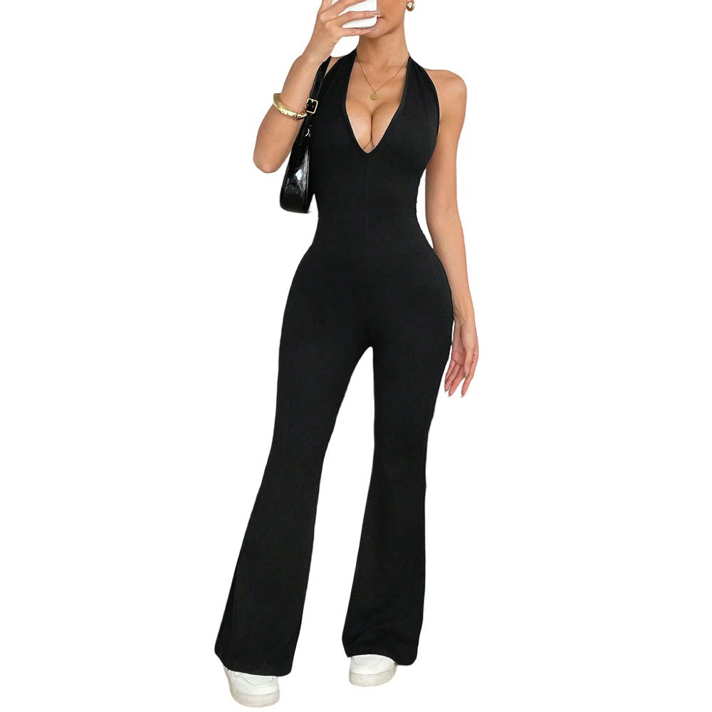 Hollow Back Fitting Romper