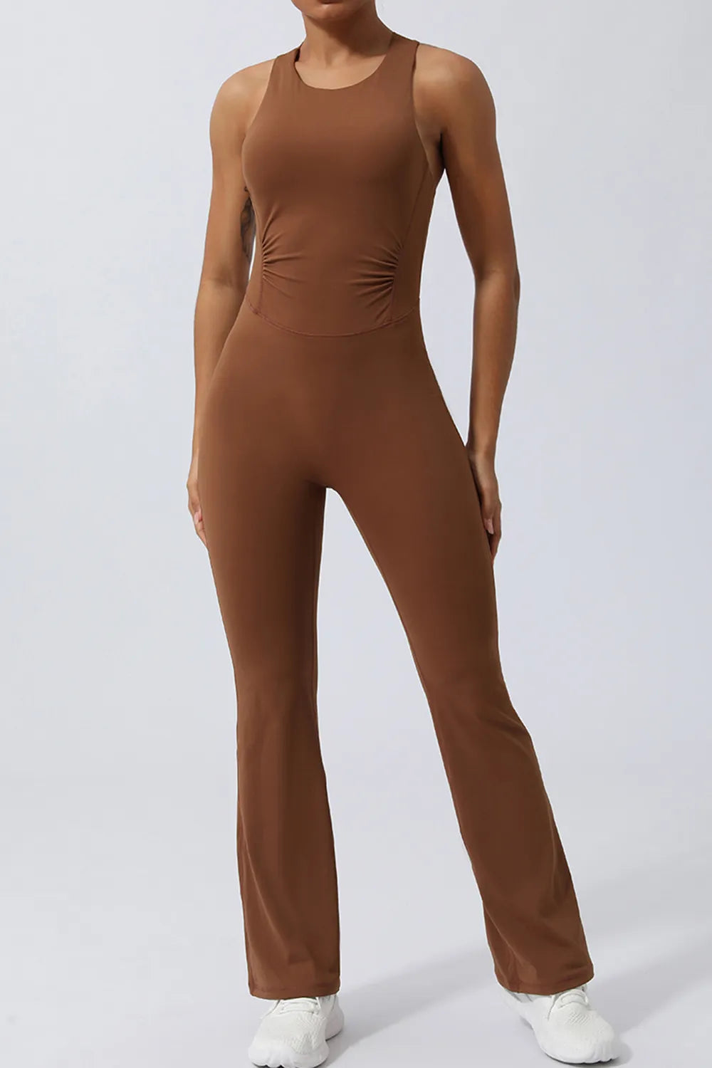 Crisscross Wide Strap Sleeveless Romper