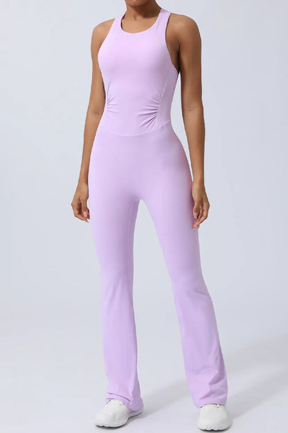 Crisscross Wide Strap Sleeveless Romper