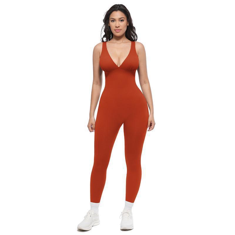 V-neck Abdominal Slimming Romper