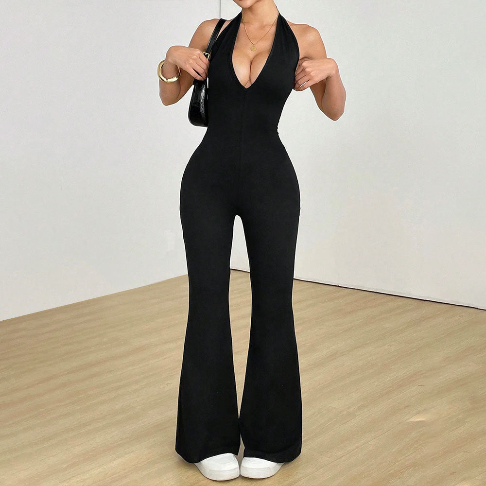 Hollow Back Fitting Romper