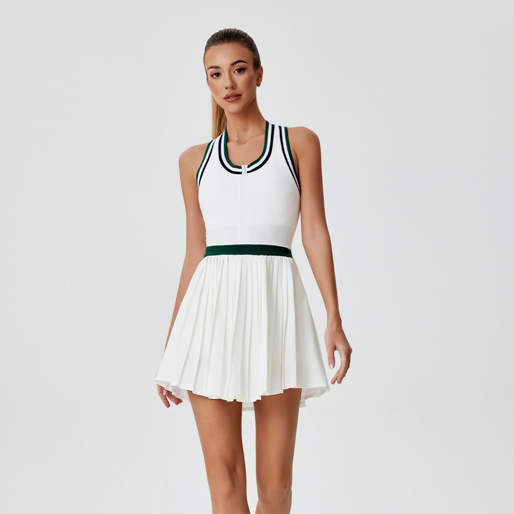 Anti-See-through Pleated Sport Dress