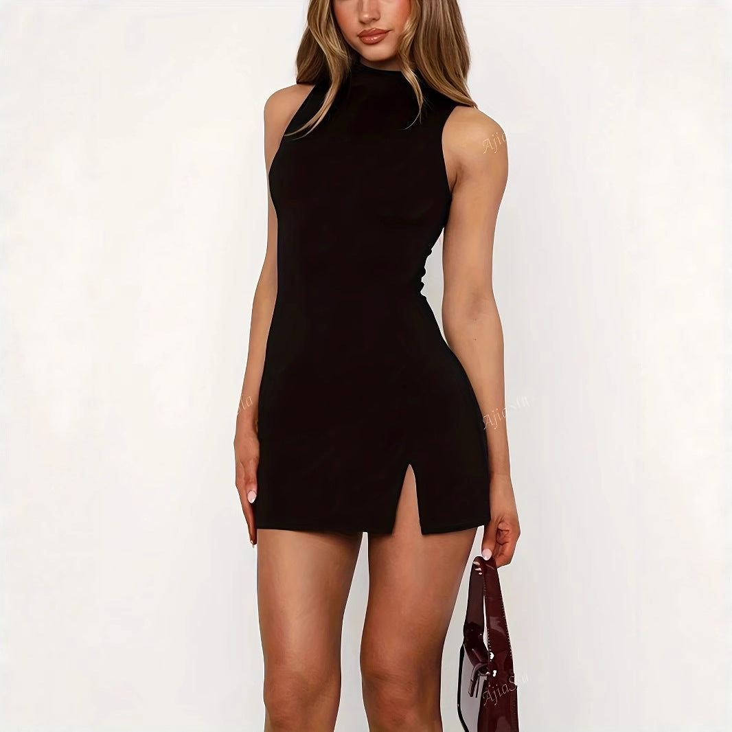 Fashion Solid Sleeveless Dress