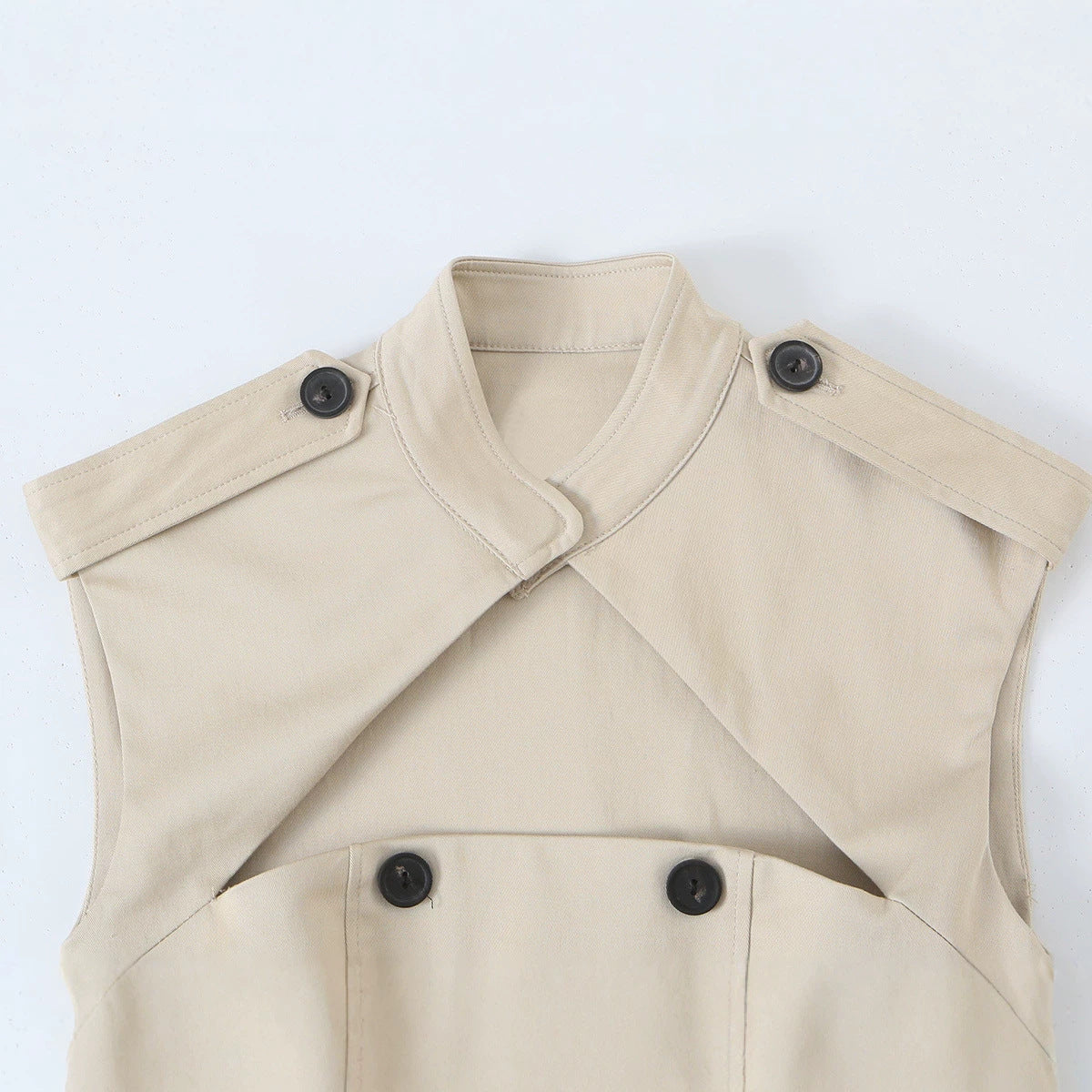 Khaki Sleeveless Dress