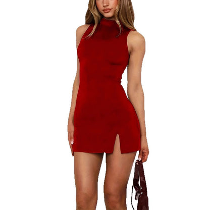 Fashion Solid Sleeveless Dress