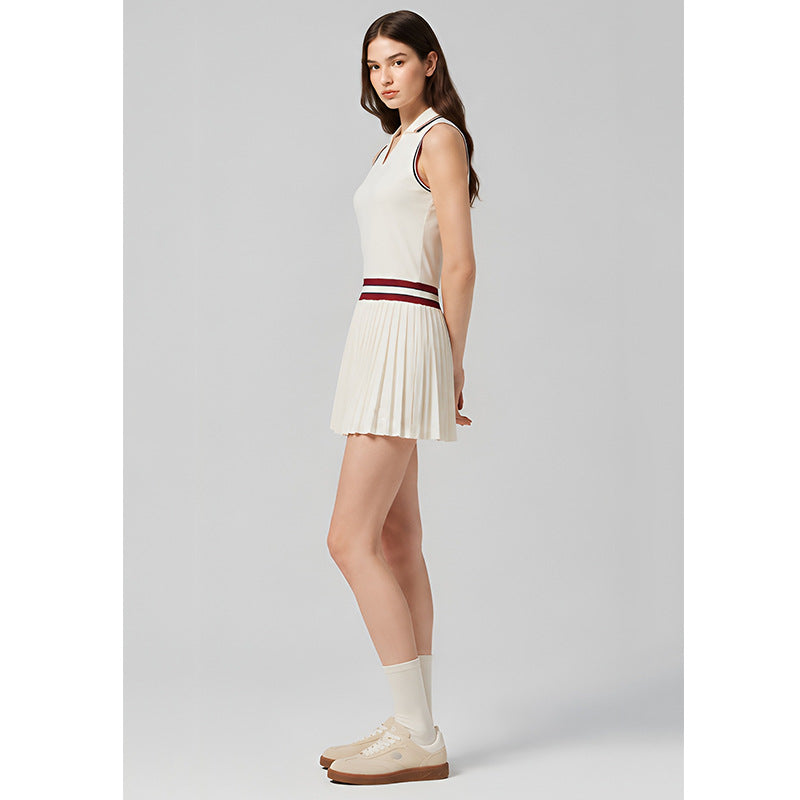 British Polo Neck Quick-Dry Breathable Sports Tennis One-Piece