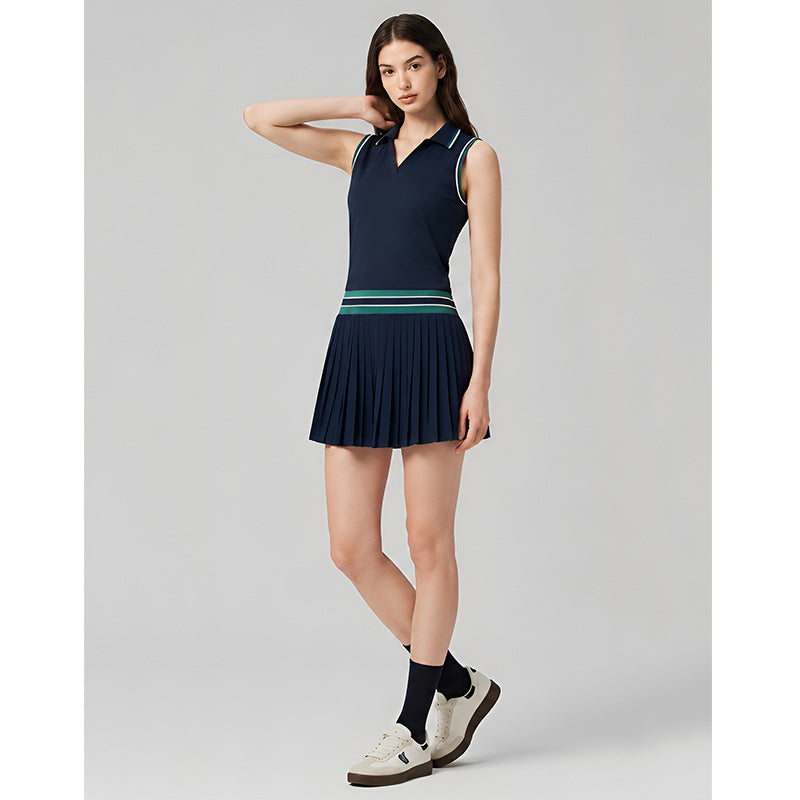 British Polo Neck Quick-Dry Breathable Sports Tennis One-Piece
