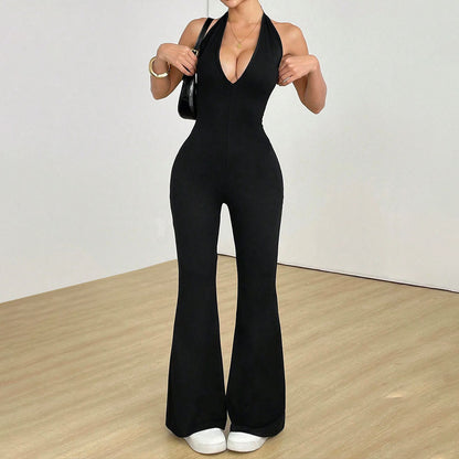 Hollow Back Fitting Romper