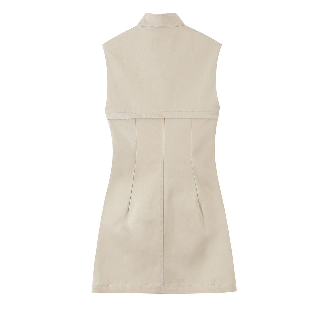 Khaki Sleeveless Dress